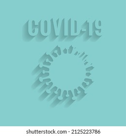 Colored covid poster with shadows Vector