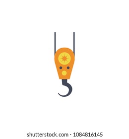 colored crane hook illustration. Element of construction tools for mobile concept and web apps. Detailed crane hook illustration can be used for web and mobile. Premium icon on white background