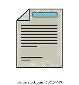 colored crayon silhouette of paper sheet with text vector illustration