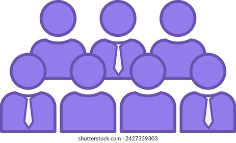 Colored Crowd Icon. Personnel Unity Vector Icon. Network of User Groups. Corporate Team Group