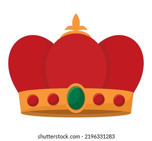 icono de la corona de colores con joyas
