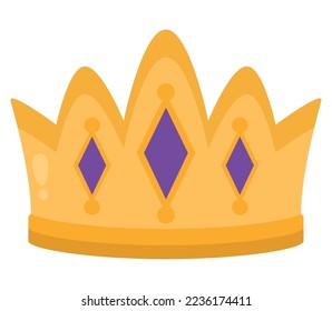 ilustración de la corona de color sobre blanco