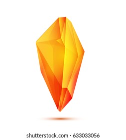 colored crystal isolated on white background. Vector image
