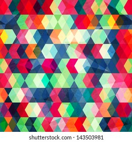 Colored Cubes Seamless Grunge Effect Stock Vector (Royalty Free) 143503981