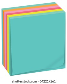 Colored Cubic sheets to office records. Sheets for messages.