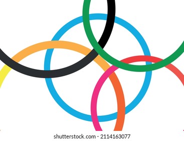 Líneas curvadas de color sobre un fondo blanco. Gráficos vectoriales