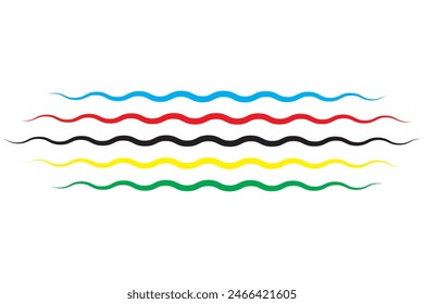 colored curved lines on a white background.