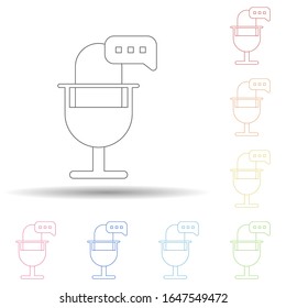 Colored customer request in multi color style icon. Simple thin line, outline vector of business and digital marketing icons for ui and ux, website or mobile application