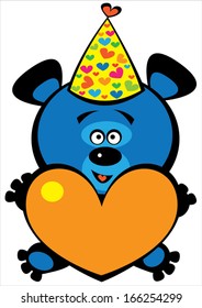 colored cute teddy bear on white background 