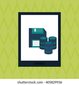 colored data center graphic design, vector illustration