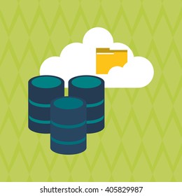 colored data center graphic design, vector illustration