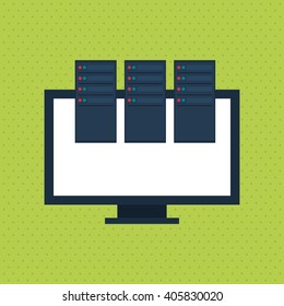 colored data center graphic design, vector illustration