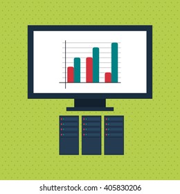 colored data center graphic design, vector illustration