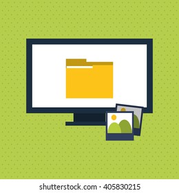 colored data center graphic design, vector illustration