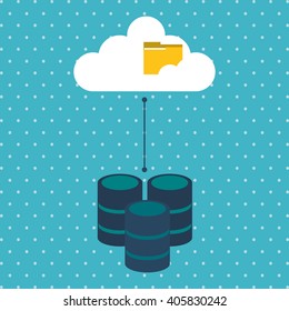 colored data center graphic design, vector illustration