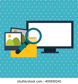 colored data center graphic design, vector illustration