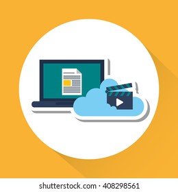 colored data center graphic design, vector illustration