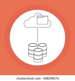 colored data center graphic design, vector illustration