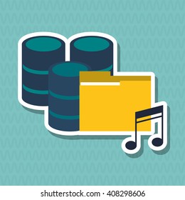colored data center graphic design, vector illustration
