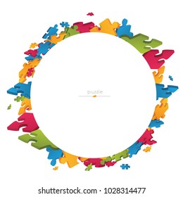 colored decor with puzzle elements