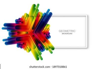 
Colored decorative geometric background, abstract presentation background, design element