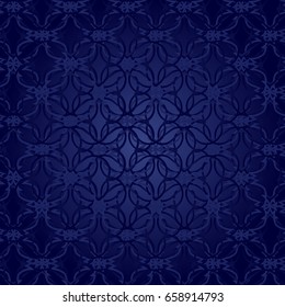 Colored Delicate Seamless Flower Pattern in Islamic style. Stained-glass window in East motif. Vector illustration