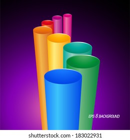 colored  design elements. Pipes 