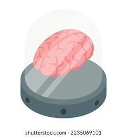 A colored design icon of brain 