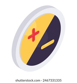 Ein farbiges Design-Symbol des Helligkeitswerkzeugs