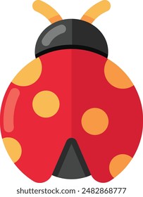 A colored design icon of bug