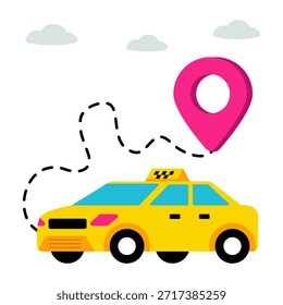 Un icono de diseño coloreado de la ubicación de la cabina 