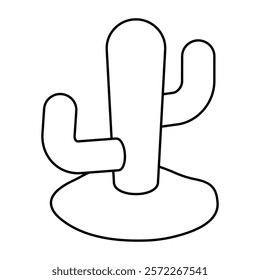 A colored design icon of cactus