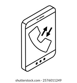 A colored design icon of call diversion