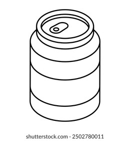 A colored design icon of canned food