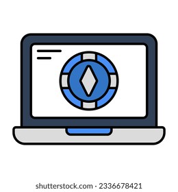 Un icono de diseño de color del símbolo del casino