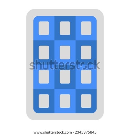 A colored design icon of chocolate 