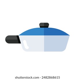 A colored design icon of cooking pan