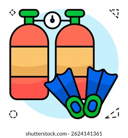 Um ícone de desenho colorido do equipamento divino