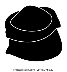 A colored design icon of flour bag