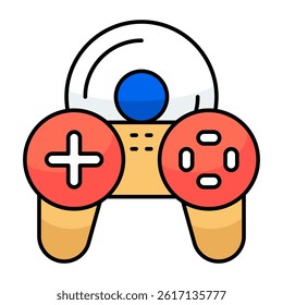 A colored design icon of game disc