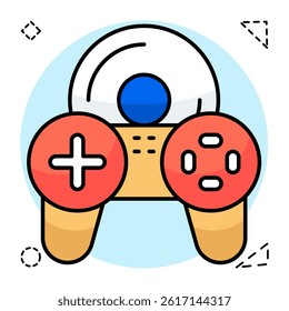 A colored design icon of game disc
