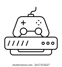 A colored design icon of gamepad
