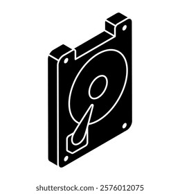 A colored design icon of harddrive