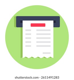 A colored design icon of invoice