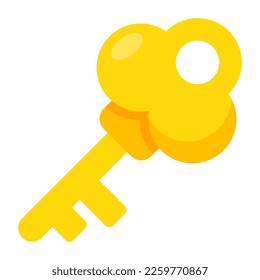 Colored design icon of key 