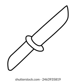 Un icono de diseño de color de cuchillo

