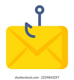 Icono de diseño coloreado de phishing de correo 