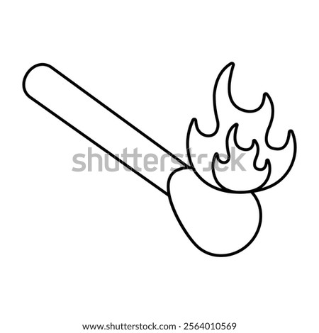 A colored design icon of matches