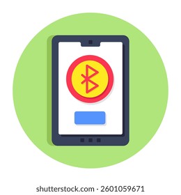 A colored design icon of mobile bluetooth