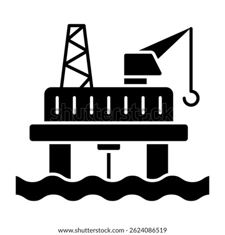 A colored design icon of oil refinery